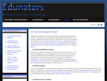 Tablet Screenshot of edunators.com